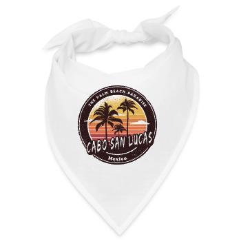Cabo San Lucas Mexiko Palmen Strand Design - Bandana - Weiß - Vorne