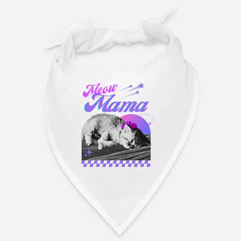 Chat endormi avec couronne de fleurs Bandana