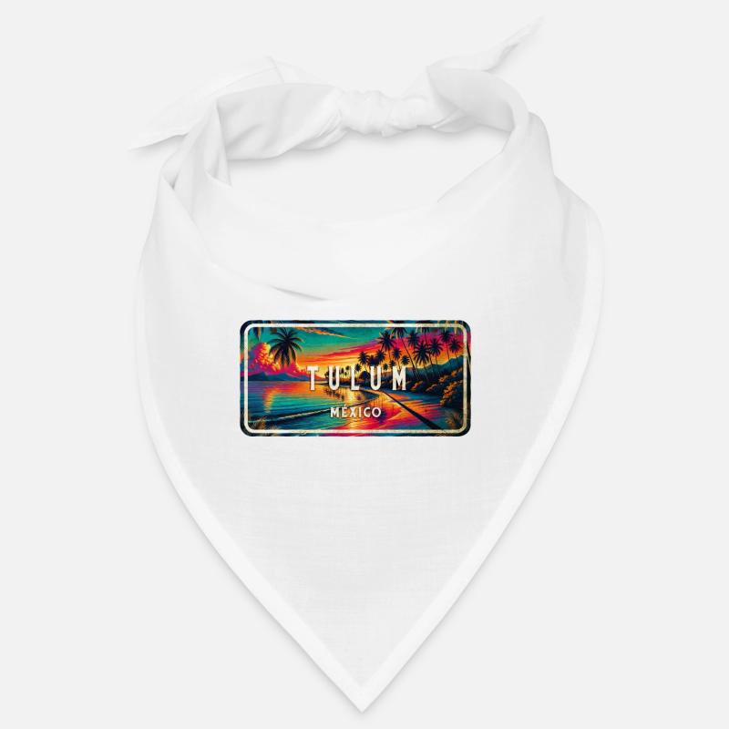 Tulum, Mexique, Coucher de soleil Design Bandana