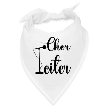 CHORLEITER CHOR SINGEN - Bandana - Weiß - Vorne