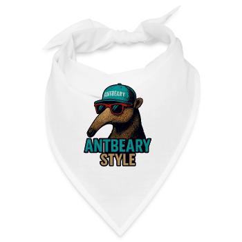 Antbeary Style Aardvark Cartoon - Bandana - Weiß - Vorne