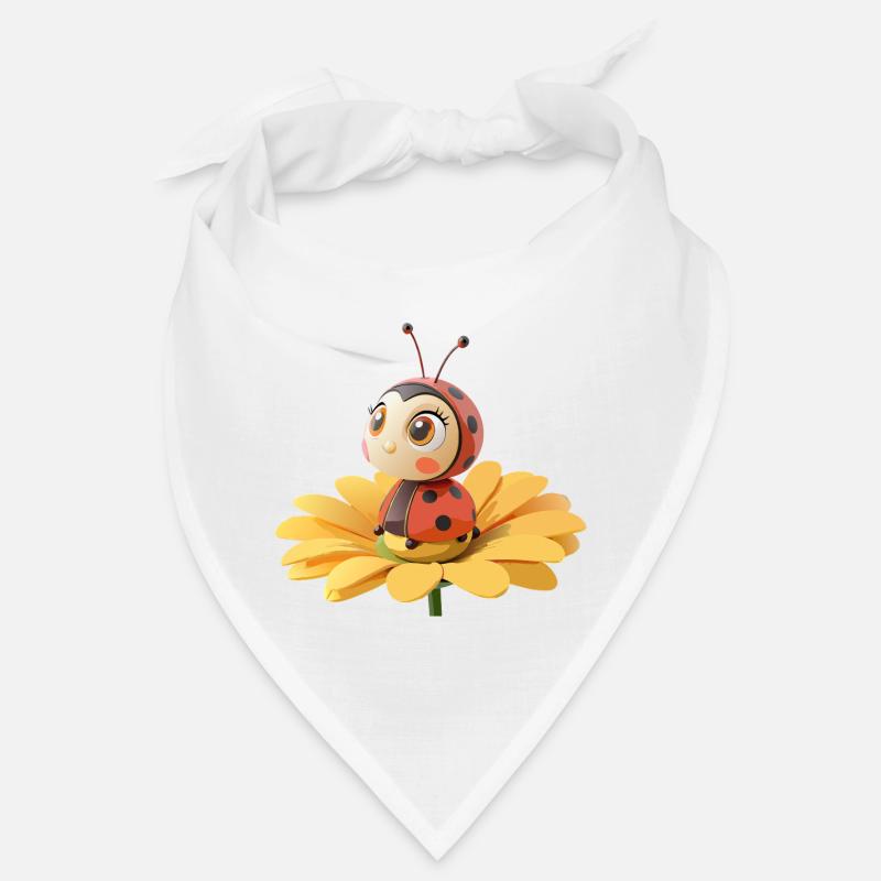 Süßer Marienkäfer auf einer Blume Bandana