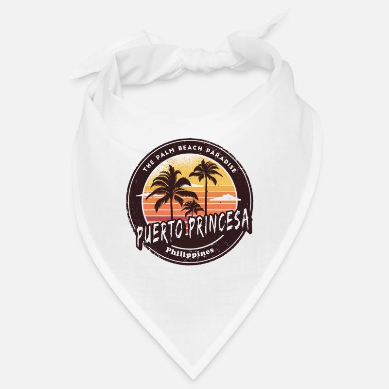 Puerto Princesa Philippines Beach Palm Design Bandana