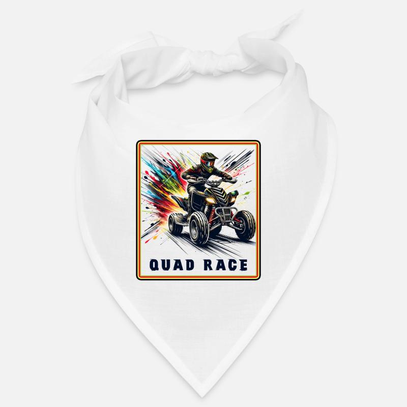 Course de quad – Explosion de vitesse - Bandana - blanc