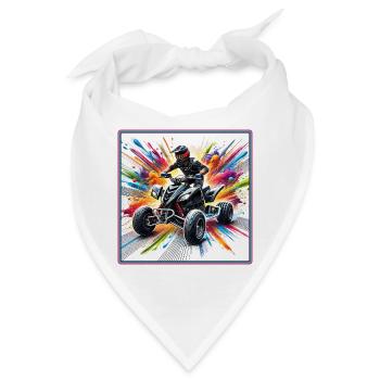 Quad Power – Farbenexplosion - Bandana - Weiß - Vorne