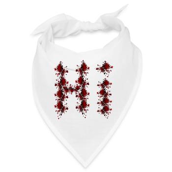 HALLOWEEN KOSTÜM BEGRÜßUNG BLUTFLECKEN - Bandana - Weiß - Vorne