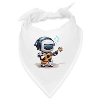 Der melodische Robotergeiger - Bandana - Weiß - Vorne