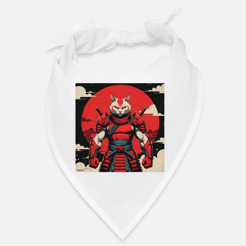 Samurai Cat Warrior Bandana