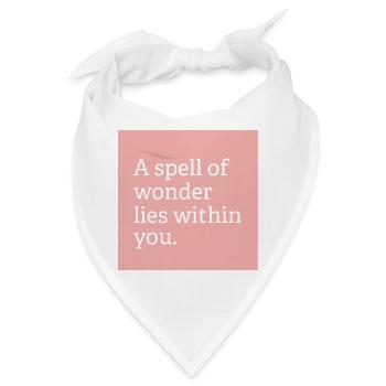 A spell of wonder - Bandana - Weiß - Vorne