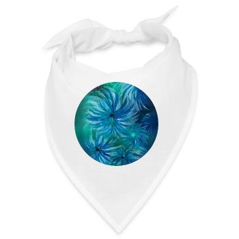 Sommerfarben- handgemalt von Martina Eßer - Bandana - Weiß - Vorne