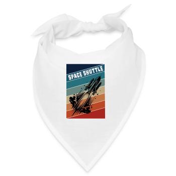 Raumschiff Vintage Design - Bandana - Weiß - Vorne