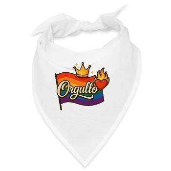 Orgullo – Pride con Corazón y Corona - Bandana - Weiß - Vorne