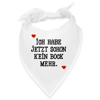 MOTIVATION KEIN BOCK - Bandana - Weiß - Vorne
