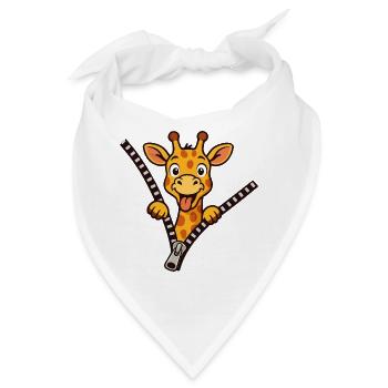 Freche Giraffe - Bandana - Weiß - Vorne