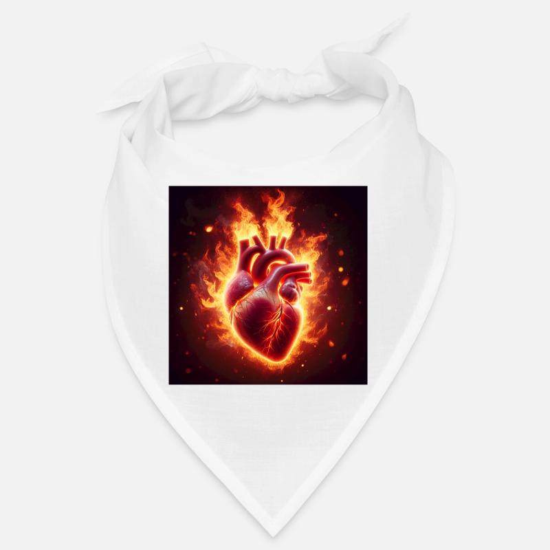 Brennendes Herz Design Bandana