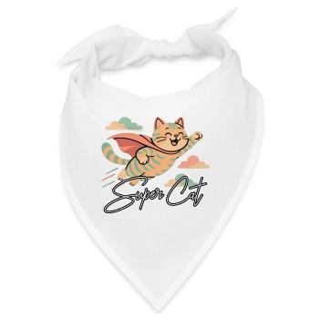 Super Katze Britisch Kurzhaar getigert Geschenk - Bandana - Weiß - Vorne