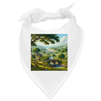 Lebendige Naturansicht - Bandana - Weiß - Vorne