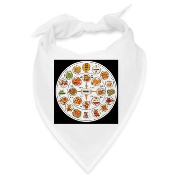 Die Feinschmecker-Fehde - Bandana - Weiß - Vorne