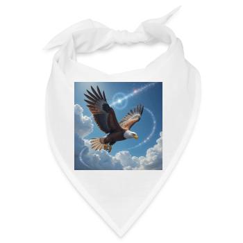 Krafttier Adler Majestätisch - Bandana - Weiß - Vorne