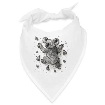 Bouldern Koala Bär Klettern Zeichnung Geschenk - Bandana - Weiß - Vorne