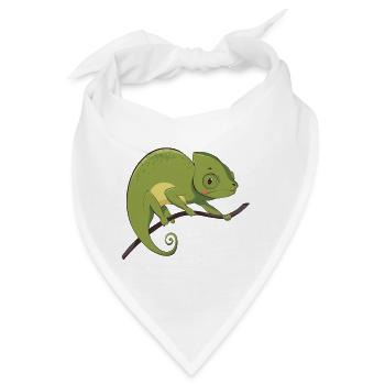Chamäleon - Bandana - Weiß - Vorne