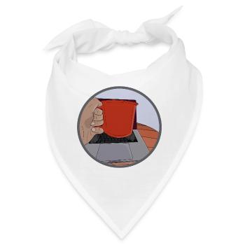 Ich brauche nur meinen Laptop und einen Kaffee - Bandana - Weiß - Vorne