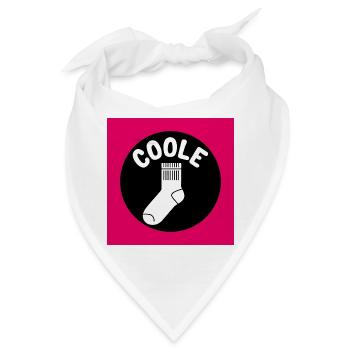 Coole Socke Socken und lustiger Spruch - Bandana - Weiß - Vorne