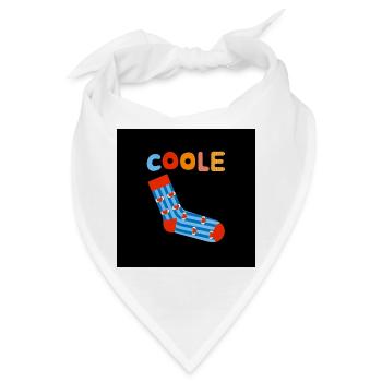 Coole Socke Socken und lustiger Spruch - Bandana - Weiß - Vorne