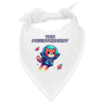 Astronautenkatze im All - Bandana - Weiß - Vorne