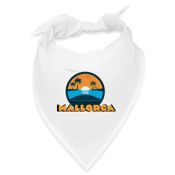 Mallorca Sonnenuntergang - Bandana - Weiß - Vorne