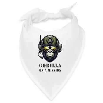 Gorilla in Mission / Militär - Bandana - Weiß - Vorne