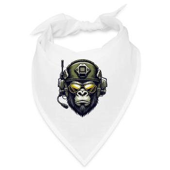 Gorilla Militär Design - Bandana - Weiß - Vorne