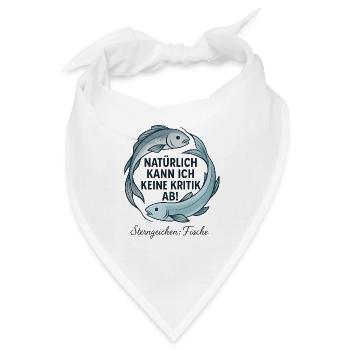 Fische Sternzeichen - Kritik Spruch - Bandana - Weiß - Vorne
