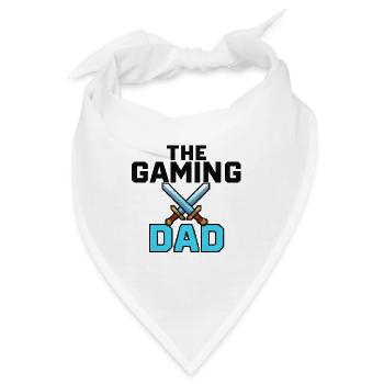 The Gaming Dad - Pixel Art Gamer Papa - Bandana - Weiß - Vorne