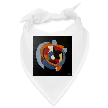 Künstlerische Interaktion im Farbspiel - Bandana - Weiß - Vorne
