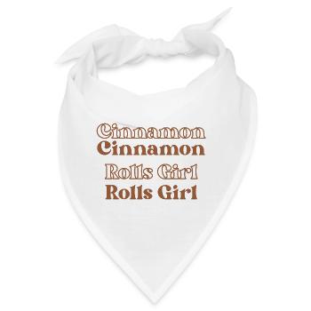 Cinnamon Rolls Girl - Bandana - Weiß - Vorne