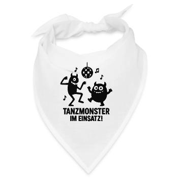 Tanzmonster Einsatz Disco - Bandana - Weiß - Vorne