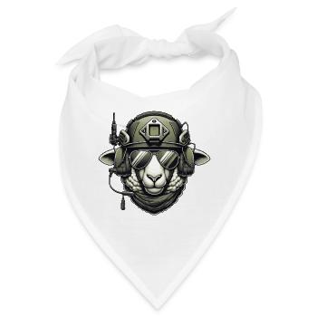 Schaf Militär Design - Bandana - Weiß - Vorne