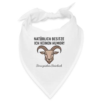 Steinbock Humor - Kein Humor Sternzeichen - Bandana - Weiß - Vorne