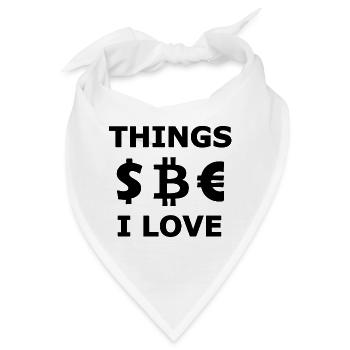 Bitcoin Symbol Design auf Dunklem Hintergrund - Bandana - Weiß - Vorne