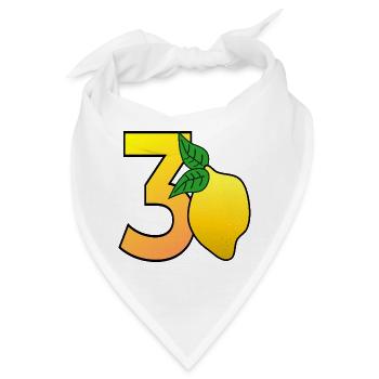 30. Geburtstag - Dreißig - Bandana - Weiß - Vorne