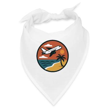 Sonnenuntergang Strandflug Patch - Bandana - Weiß - Vorne