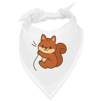 Kuschel-Eichhörnchen - Bandana - Weiß - Vorne