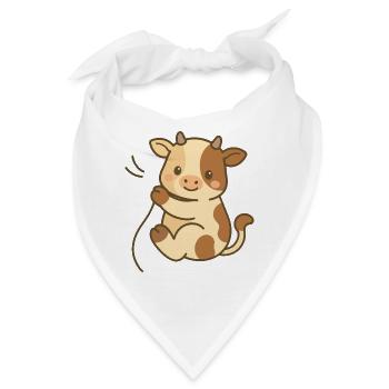 Kuschelkalb-Charme - Bandana - Weiß - Vorne