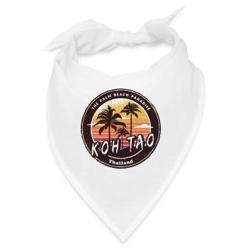 Koh Tao Thailand Vintage Design - Bandana - Weiß - Vorne