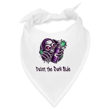 Die dunkle Seite malen - Bandana - Weiß - Vorne
