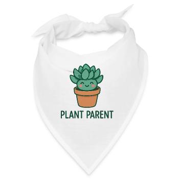 Plant Parent – Cute Succulent Love - Bandana - Weiß - Vorne