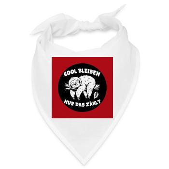 Cool bleiben immer mit der Ruhe lustiges Faultier - Bandana - Weiß - Vorne