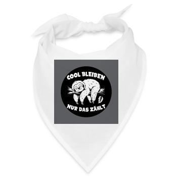 Cool bleiben immer mit der Ruhe lustiges Faultier - Bandana - Weiß - Vorne