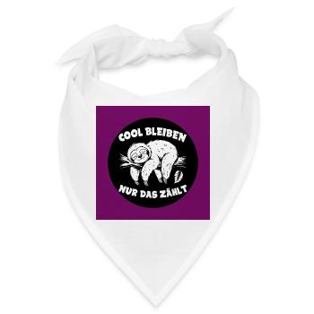 Cool bleiben immer mit der Ruhe lustiges Faultier - Bandana - Weiß - Vorne
